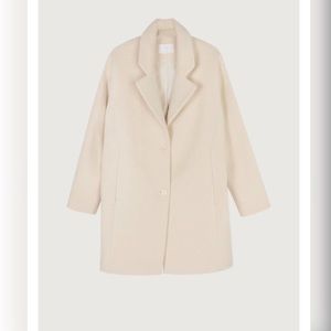 OAK+FORT Cream Wool Coat